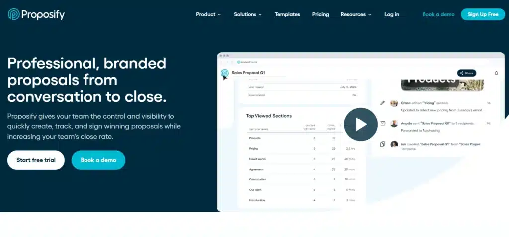 Proposify-Vorschläge